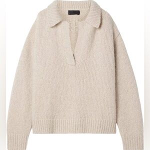 Nili Lotan Callen Cashmere Collar Sweater Large NWT